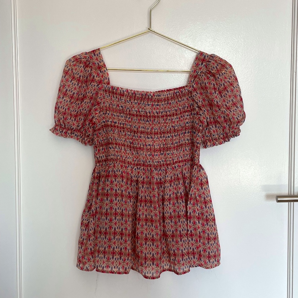 Mayoral Girls Smocked Blouse NWT